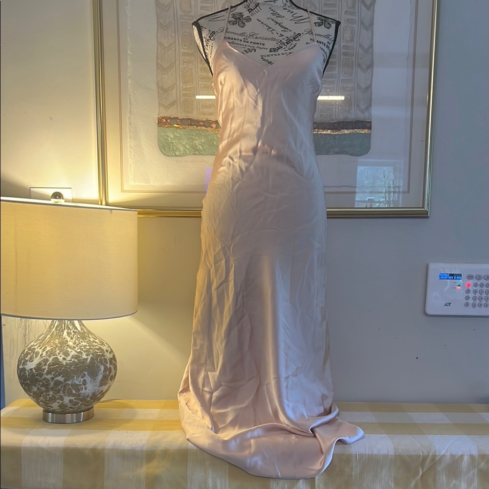 Stylish Light Pink Slip Dress